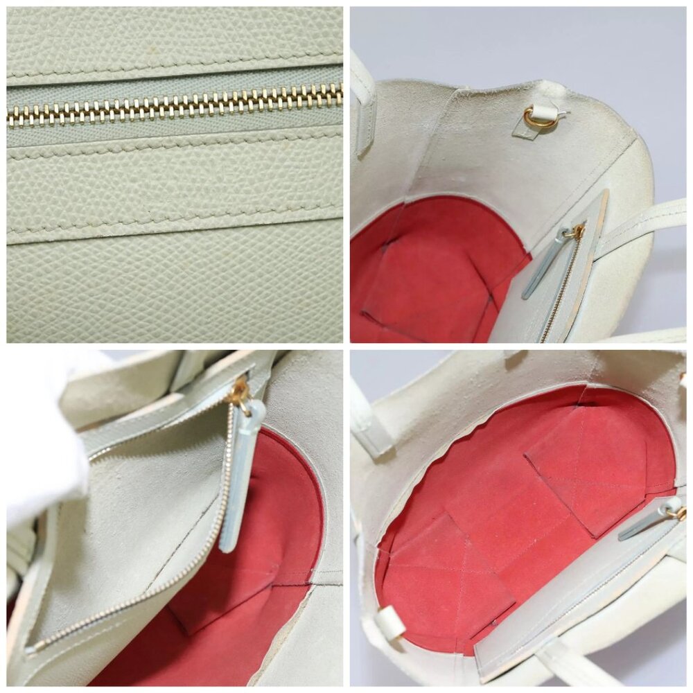 CELINE Tote Bag Leather 2way Red Auth ep7482 - Picture 15 of 16